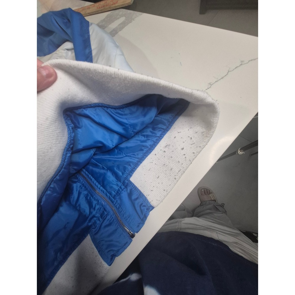 Jaywalker‎ Mens Blue Satin Tiger Embroidered Bomber Jacket Varsity Zip Up Size M - Picture 13 of 16